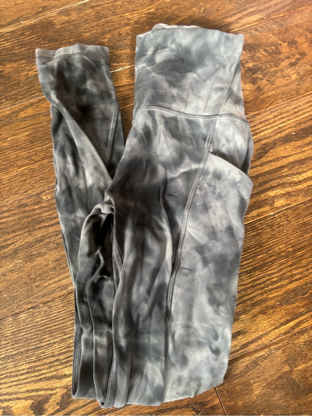 lululemon athletica Gray Tie-Dye High-Waist Leggings